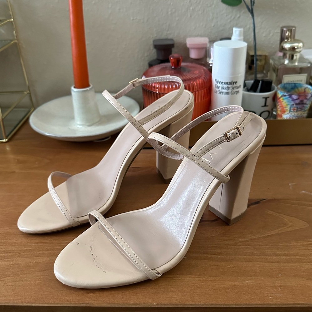 Raye nude block heels